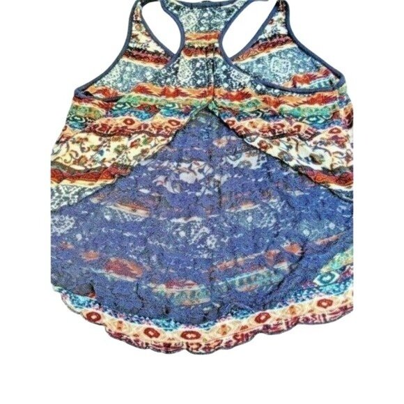 Papaya Womens Sleeveless Boho Print Top S - Picture 3 of 7